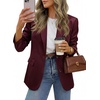 image:imageBTFBM Satin Long Sleeve Blazers for Women 2026  Work Office Suit Jackets with PocketsBusiness Casual OutfitsFall WinterBurgundy