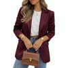 image:imageBTFBM Satin Long Sleeve Blazers for Women 2026  Work Office Suit Jackets with PocketsBusiness Casual OutfitsFall WinterBurgundy