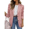 image:imageBTFBM Satin Long Sleeve Blazers for Women 2026  Work Office Suit Jackets with PocketsBusiness Casual OutfitsFall WinterPink