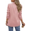image:imageBTFBM Satin Long Sleeve Blazers for Women 2026  Work Office Suit Jackets with PocketsBusiness Casual OutfitsFall WinterPink