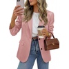 image:imageBTFBM Satin Long Sleeve Blazers for Women 2026  Work Office Suit Jackets with PocketsBusiness Casual OutfitsFall WinterPink