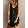image:imageBTFBM Summer Dresses for Women 2026 Spring Clothes Sleeveless Crewneck Beach Vacation Outfits Mini Flowy Sun DressButtons Black