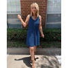 image:imageBTFBM Summer Dresses for Women 2026 Spring Clothes Sleeveless Crewneck Beach Vacation Outfits Mini Flowy Sun DressButtons Royal Blue