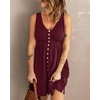 image:imageBTFBM Summer Dresses for Women 2026 Spring Clothes Sleeveless Crewneck Beach Vacation Outfits Mini Flowy Sun DressButtons Wine Red