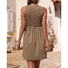 image:imageBTFBM Summer Dresses for Women 2026 Spring Clothes Sleeveless Crewneck Beach Vacation Outfits Mini Flowy Sun DressSolid Coffee