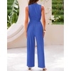 image:imageBTFBM Summer Outfits For Women 2026 Ribbed Sleeveless Tank Tops Wide Leg Pants 2 Piece Sets Lounge Set ClothingBlue