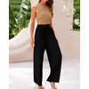 image:imageBTFBM Summer Outfits For Women 2026 Ribbed Sleeveless Tank Tops Wide Leg Pants 2 Piece Sets Lounge Set ClothingCamel Black