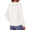 image:imageBTFBM Womens Fall Tops Ruffle Blouses Dressy Casual  Double Ruffled Collar V Neck Long Sleeve Shirts Lightweight Fashion Clothing 2026 Trendy Daily Business Office Work ClothesWhite