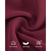 image:imageBTFBM Womens Fall Tops Ruffle Blouses Dressy Casual  Double Ruffled Collar V Neck Long Sleeve Shirts Lightweight Fashion Clothing 2026 Trendy Daily Business Office Work ClothesBurgundy