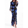 image:imageBTFBM Womens Maxi Dresses Fall 2026 Cocktail Dress  Long SleeveBodyconFloral Wedding Guest DressesConcert OutfitsFloral Black Blue