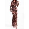 image:imageBTFBM Womens Maxi Dresses Fall 2026 Cocktail Dress  Long SleeveBodyconFloral Wedding Guest DressesConcert OutfitsFloral Coffee