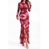 image:imageBTFBM Womens Maxi Dresses Fall 2026 Cocktail Dress  Long SleeveBodyconFloral Wedding Guest DressesConcert OutfitsFloral Wine Red