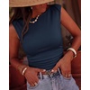 image:imageBTFBM Womens Ribbed Tank Tops 2026 Summer Cap Sleeve Boat Neck Slim Fitted Knit Basic Casual Tee Shirts Fall Fashion ClothesNavy Blue
