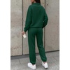 image:imageBTFBM Womens 2 Piece Outfits Sweatsuit Fleece Lounge Sets  Quarter Zip Pullover SweatshirtBaggy Jogger Sweatpants2026 Fall Fashion ClothingAirport Travel Matching Sweat SetDark Green