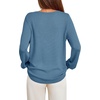 image:imageBTFBM Womens Long Sleeve Sweaters Crew Neck Basic Tops  Business Casual TopLightweight Knit Pullover SweaterBasic Travel OutfitsLadies ShirtsFall Fashion Winter Layer ClothesGrey Blue
