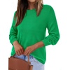 image:imageBTFBM Womens Long Sleeve Sweaters Crew Neck Basic Tops  Business Casual TopLightweight Knit Pullover SweaterBasic Travel OutfitsLadies ShirtsFall Fashion Winter Layer ClothesGreen