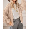 image:imageBTFBM Cardigan Sweaters for Women Fall Fashion Clothes 2026  No Button No Pocket Design Chunky Knit Open Front Cardigans Ribbed Cuff Long Sleeve Sweater Loose Winter Coat ClothingKhaki