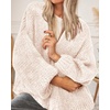 image:imageBTFBM Cardigan Sweaters for Women Fall Fashion Clothes 2026  No Button No Pocket Design Chunky Knit Open Front Cardigans Ribbed Cuff Long Sleeve Sweater Loose Winter Coat ClothingBeige