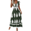 Floral Army Green White