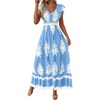 Floral Light Blue White