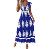 Floral Royal Blue White