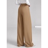 image:imageBTFBM Wide Leg Dress Pants Women Business Casual Outfits  Elastic High Waisted Palazzo Pants Button Zip Up Closure Pleated Office Work Trousers With Pockets Fall Fashion 2026Khaki
