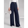 image:imageBTFBM Wide Leg Dress Pants Women Business Casual Outfits  Elastic High Waisted Palazzo Pants Button Zip Up Closure Pleated Office Work Trousers With Pockets Fall Fashion 2026Navy Blue