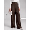 image:imageBTFBM Wide Leg Dress Pants Women Business Casual Outfits  Elastic High Waisted Palazzo Pants Button Zip Up Closure Pleated Office Work Trousers With Pockets Fall Fashion 2026Dark Brown