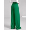 image:imageBTFBM Wide Leg Dress Pants Women Business Casual Outfits  Elastic High Waisted Palazzo Pants Button Zip Up Closure Pleated Office Work Trousers With Pockets Fall Fashion 2026Green
