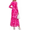 image:imageBTFBM Boho Mesh Long Sleeve Dress for WomenFloral Pink