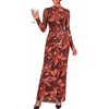 image:imageBTFBM Cocktail Dresses for Women Fall Fashion 2026Floral Red Brown