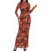 image:imageBTFBM Cocktail Dresses for Women Fall Fashion 2026Floral Red Brown