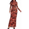 image:imageBTFBM Cocktail Dresses for Women Fall Fashion 2026Floral Red Brown