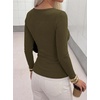 image:imageBTFBM Henley Shirts for Women Ribbed V Neck Long Sleeve TopsArmy Green