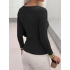 image:imageBTFBM Henley Shirts for Women Ribbed V Neck Long Sleeve TopsBlack