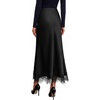 image:imageBTFBM Lace Trim Satin Skirts for Women ElegantBlack