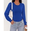 image:imageBTFBM Long Puff Sleeve Bodysuits for Women 2026Blue