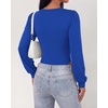 image:imageBTFBM Long Puff Sleeve Bodysuits for Women 2026Blue