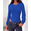 image:imageBTFBM Long Puff Sleeve Bodysuits for Women 2026Blue