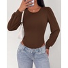 image:imageBTFBM Long Puff Sleeve Bodysuits for Women 2026Brown