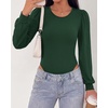 image:imageBTFBM Long Puff Sleeve Bodysuits for Women 2026Dark Green
