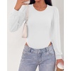 image:imageBTFBM Long Puff Sleeve Bodysuits for Women 2026White