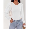 image:imageBTFBM Long Puff Sleeve Bodysuits for Women 2026White