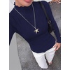 image:imageBTFBM Long Sleeve T Shirts for Women Ruffle Mock Neck TopsNavy Blue