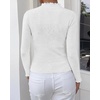 image:imageBTFBM Long Sleeve T Shirts for Women Ruffle Mock Neck TopsWhite