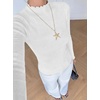 image:imageBTFBM Long Sleeve T Shirts for Women Ruffle Mock Neck TopsWhite