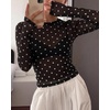 image:imageBTFBM Polka Dot Top Long Sleeve Shirts for WomenPolka Dot Black White