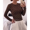 image:imageBTFBM Polka Dot Top Long Sleeve Shirts for WomenPolka Dot Coffee White
