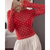 image:imageBTFBM Polka Dot Top Long Sleeve Shirts for WomenPolka Dot Red White