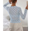 image:imageBTFBM Polka Dot Top Long Sleeve Shirts for WomenPolka Dot Sky Blue Black